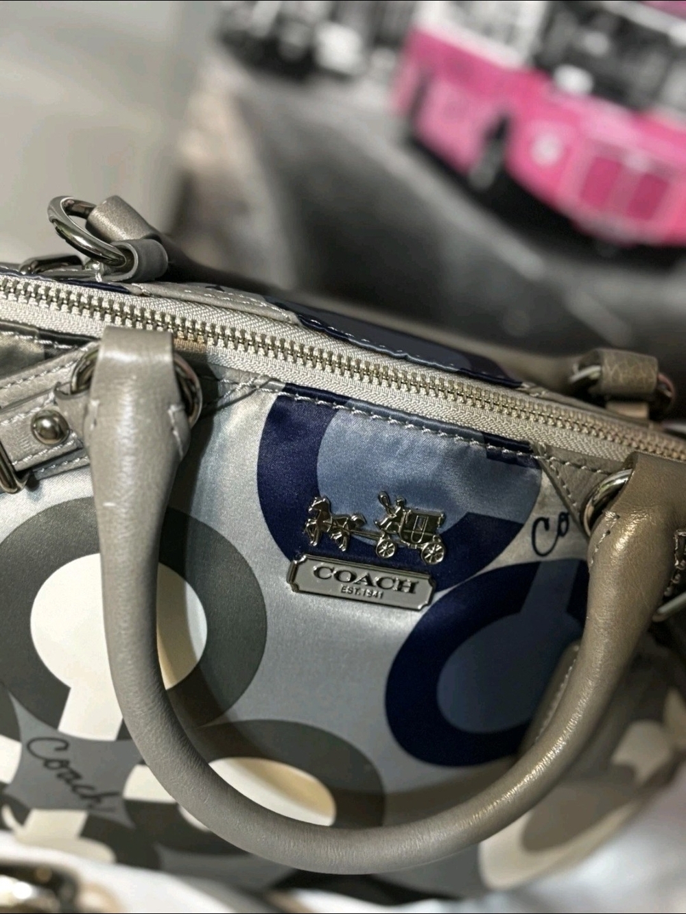 COACH EUC! Signature Madison Sophia Clover Satchel and matching Ziparound Wallet - Picture 8 of 16